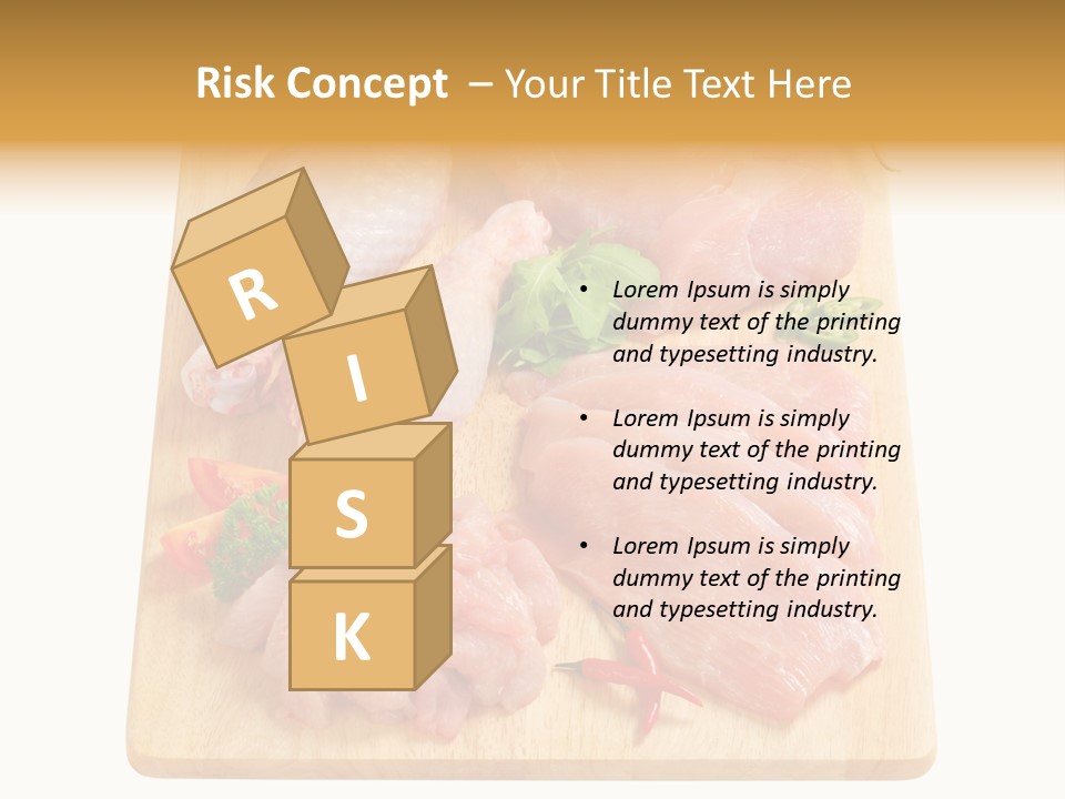 Breast Trimmings Raw Slices PowerPoint Template