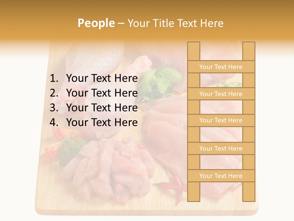 Breast Trimmings Raw Slices PowerPoint Template