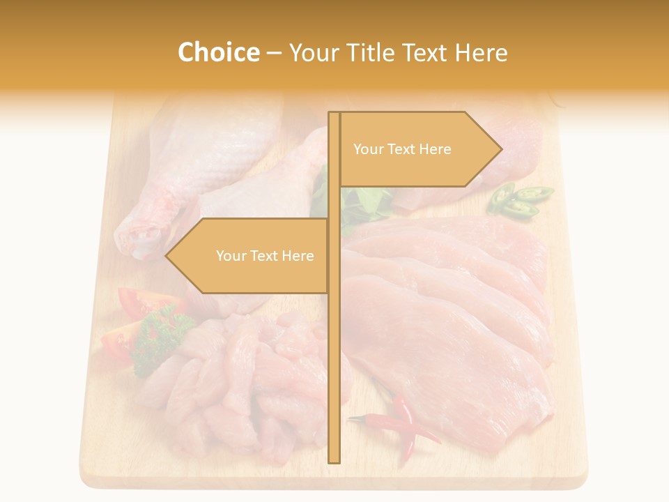 Breast Trimmings Raw Slices PowerPoint Template