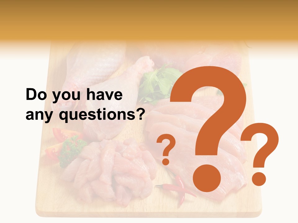 Breast Trimmings Raw Slices PowerPoint Template