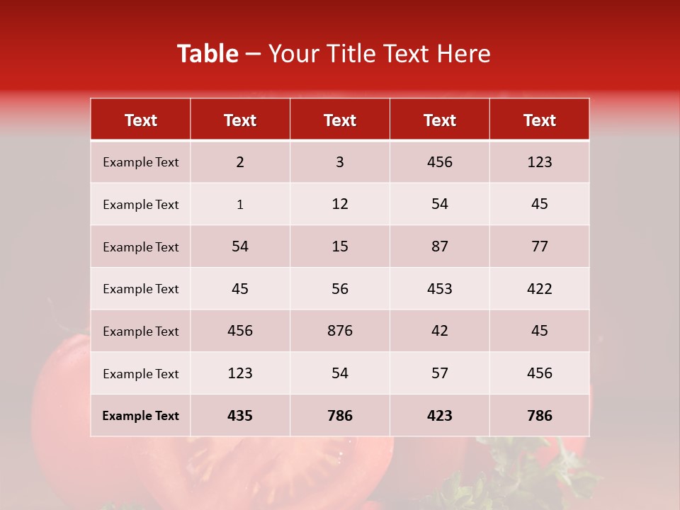 Table Health Glass PowerPoint Template