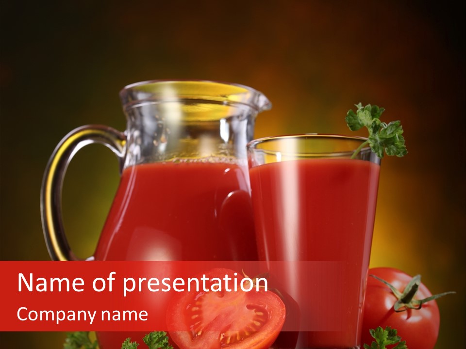 Beverage Wooden Carafe PowerPoint Template