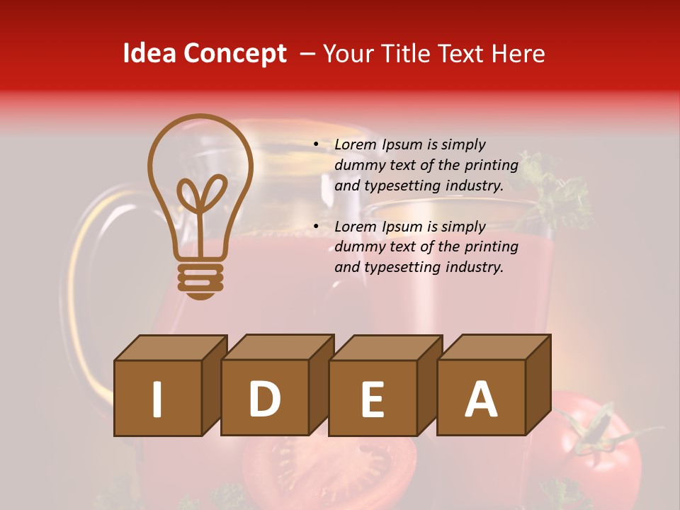 Beverage Wooden Carafe PowerPoint Template