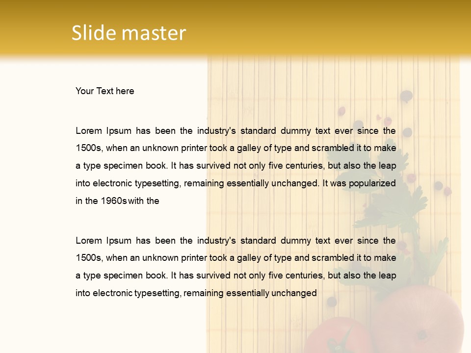 Cherry Tomatoes Slimming Blank PowerPoint Template