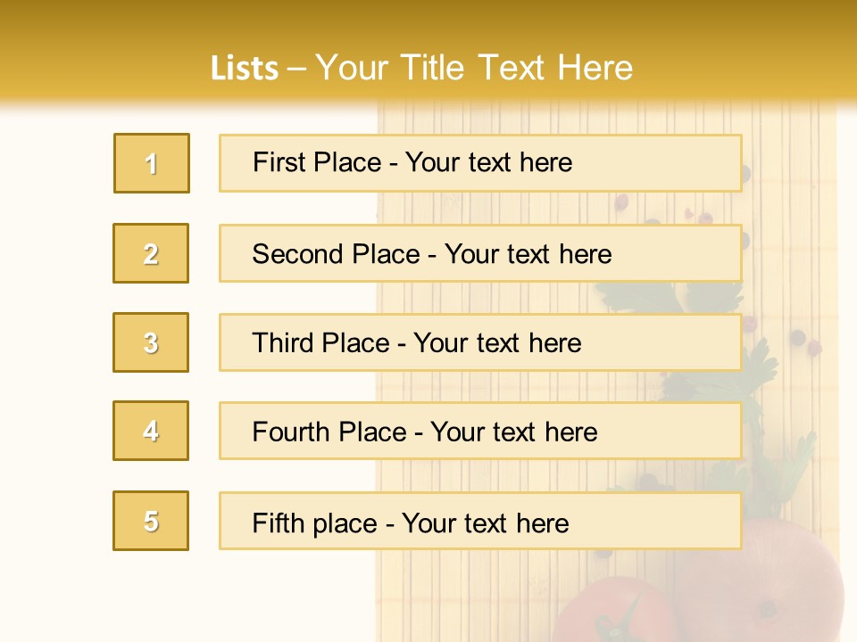 Cherry Tomatoes Slimming Blank PowerPoint Template