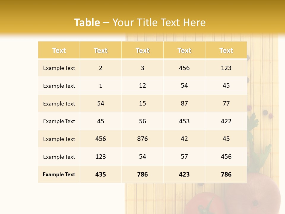 Cherry Tomatoes Slimming Blank PowerPoint Template