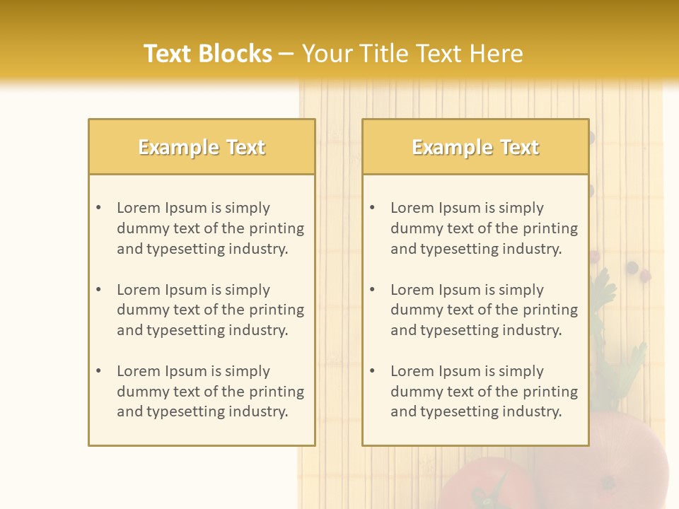 Cherry Tomatoes Slimming Blank PowerPoint Template