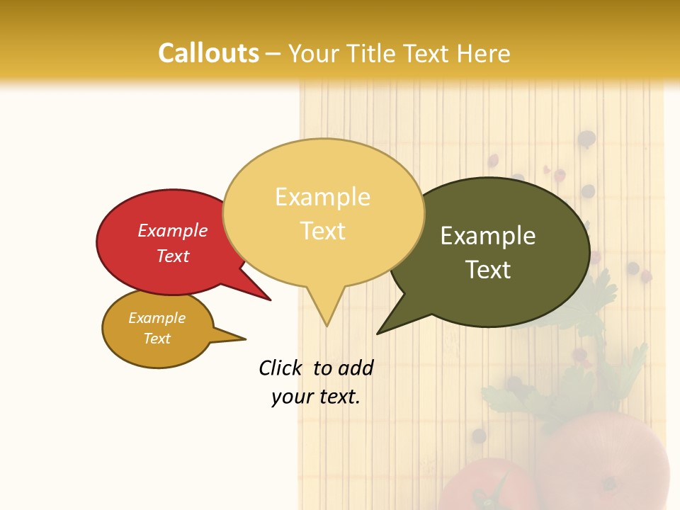 Cherry Tomatoes Slimming Blank PowerPoint Template