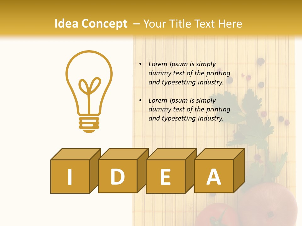 Cherry Tomatoes Slimming Blank PowerPoint Template