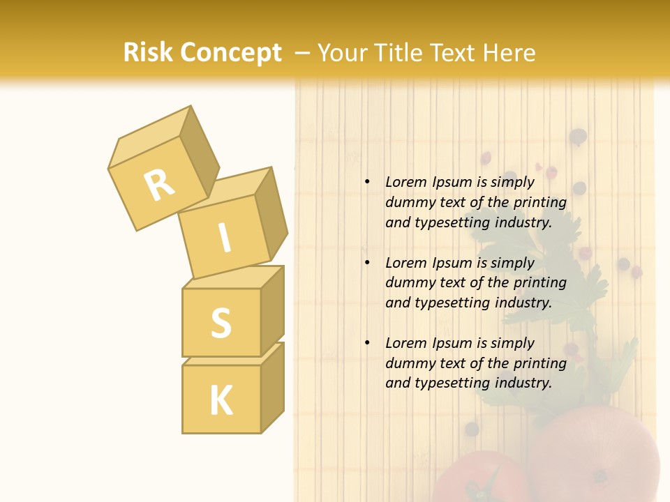 Cherry Tomatoes Slimming Blank PowerPoint Template