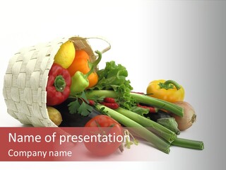 Organic Health Leeks PowerPoint Template