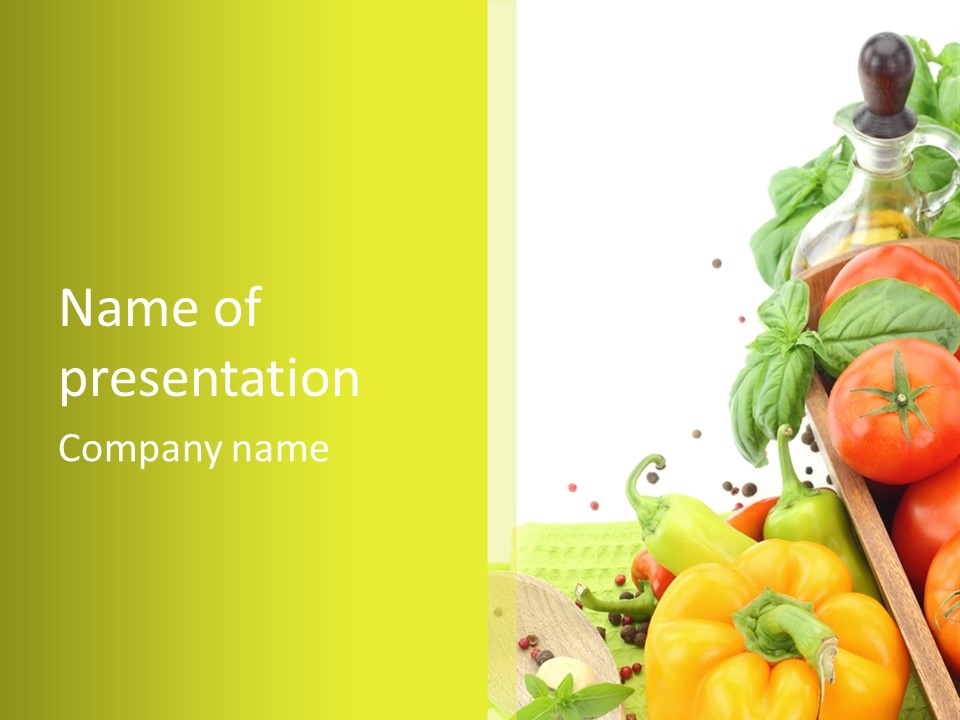 Pepper Cooking Copy Space PowerPoint Template