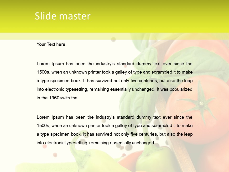 Pepper Cooking Copy Space PowerPoint Template
