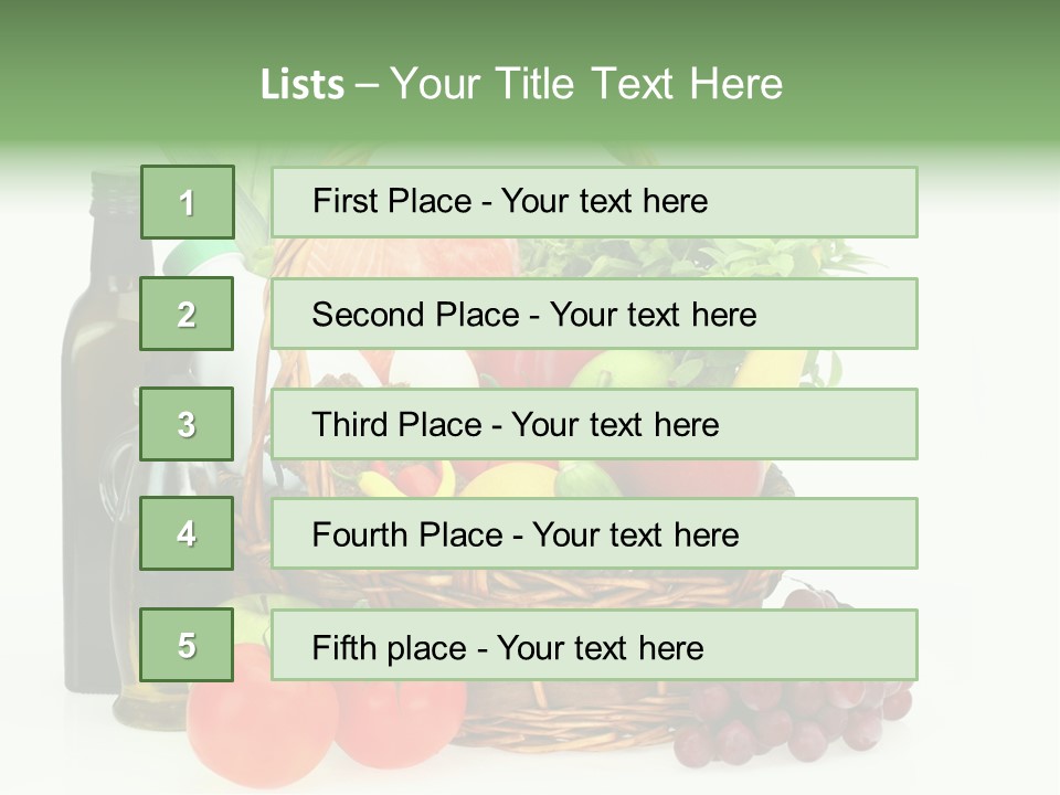 Ingredients Isolated Lose PowerPoint Template