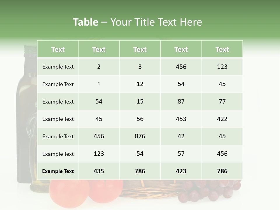 Ingredients Isolated Lose PowerPoint Template