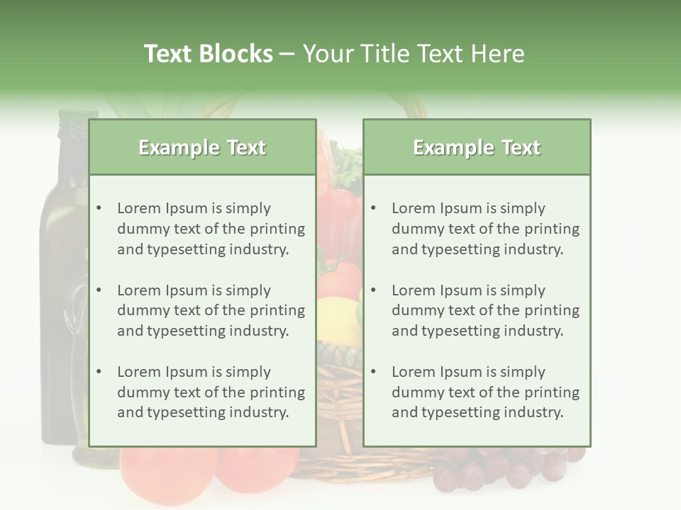 Ingredients Isolated Lose PowerPoint Template