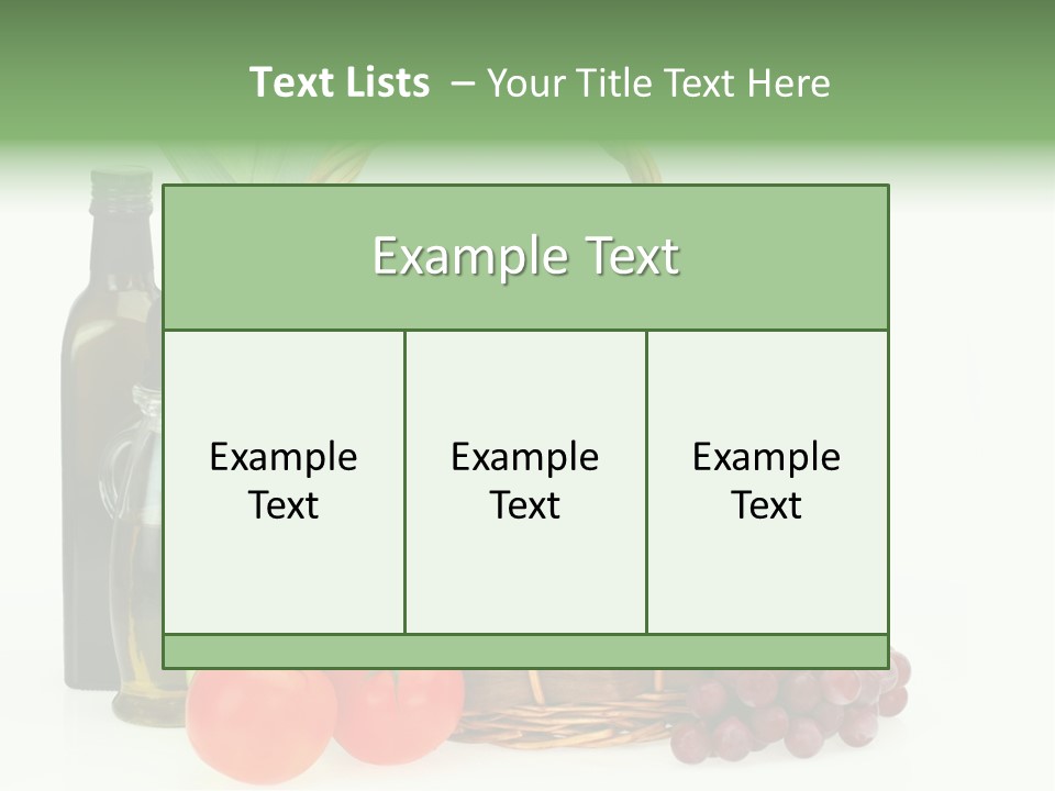 Ingredients Isolated Lose PowerPoint Template