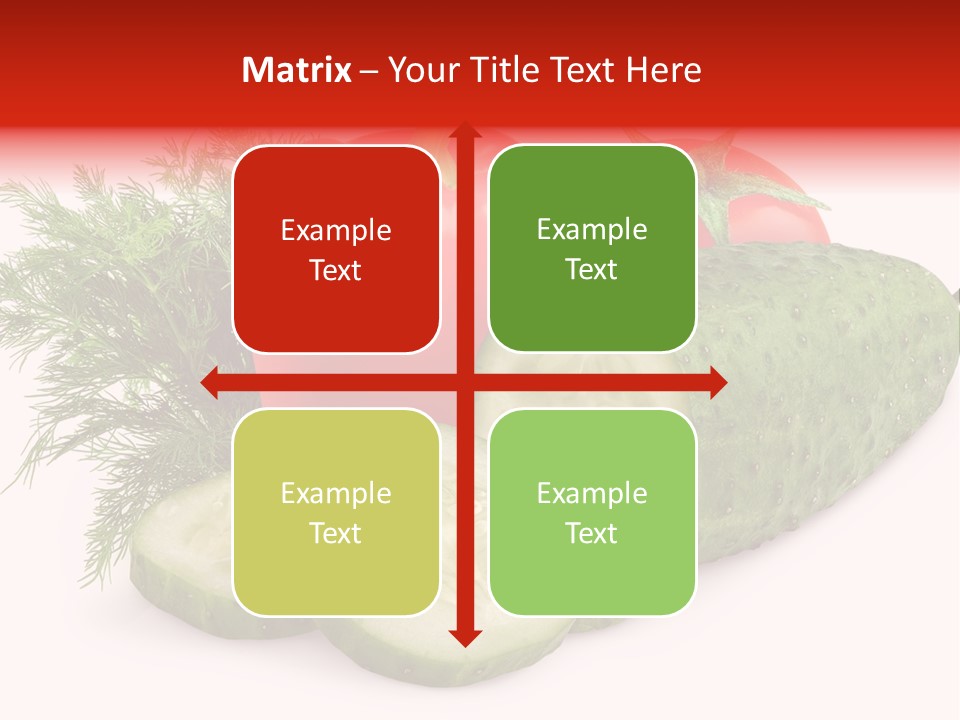 Cucumber Vegetarian Herb PowerPoint Template