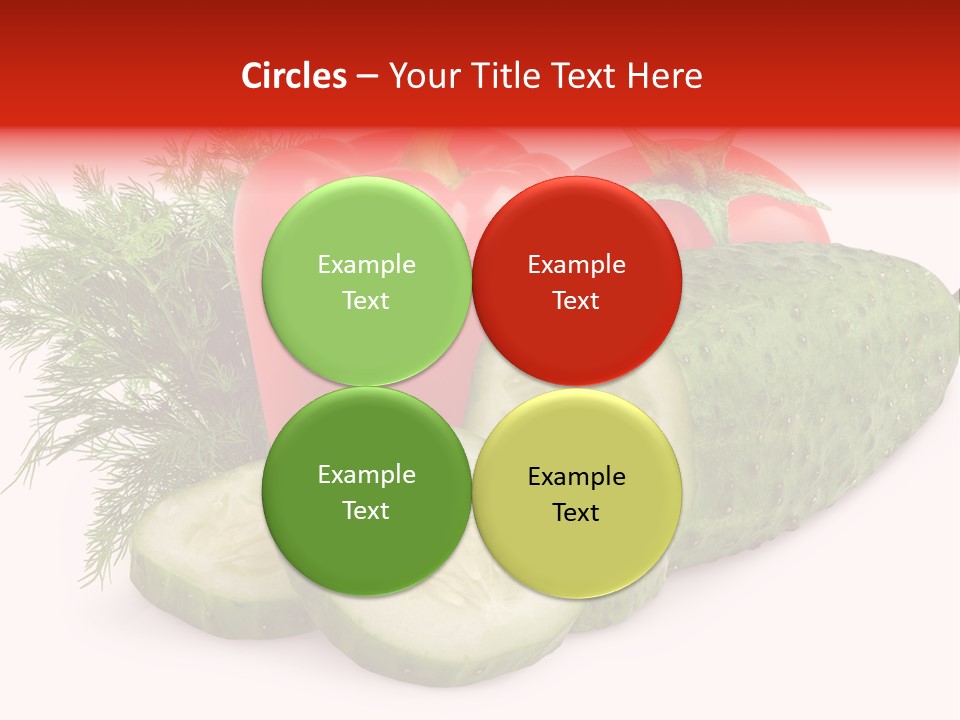 Cucumber Vegetarian Herb PowerPoint Template