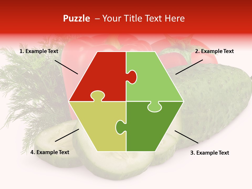 Cucumber Vegetarian Herb PowerPoint Template