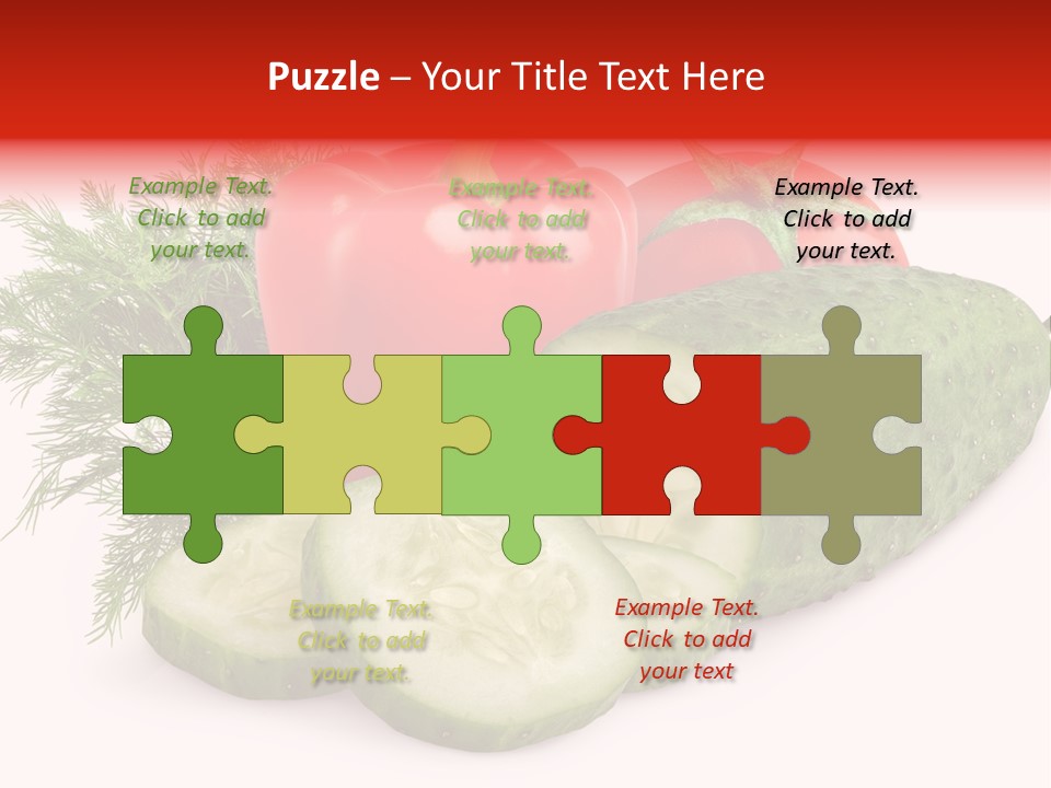 Cucumber Vegetarian Herb PowerPoint Template