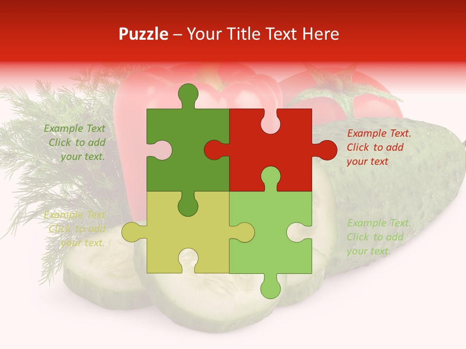 Cucumber Vegetarian Herb PowerPoint Template