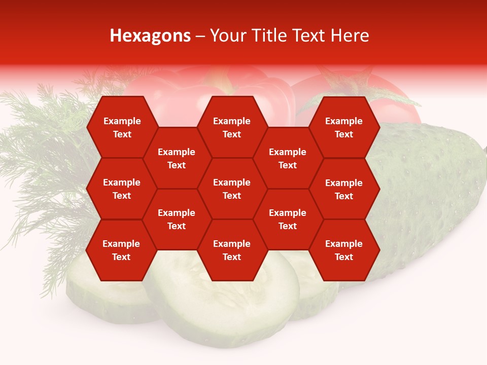 Cucumber Vegetarian Herb PowerPoint Template