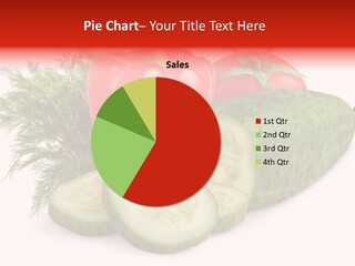 Cucumber Vegetarian Herb PowerPoint Template