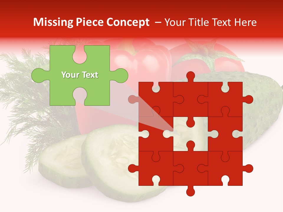 Cucumber Vegetarian Herb PowerPoint Template