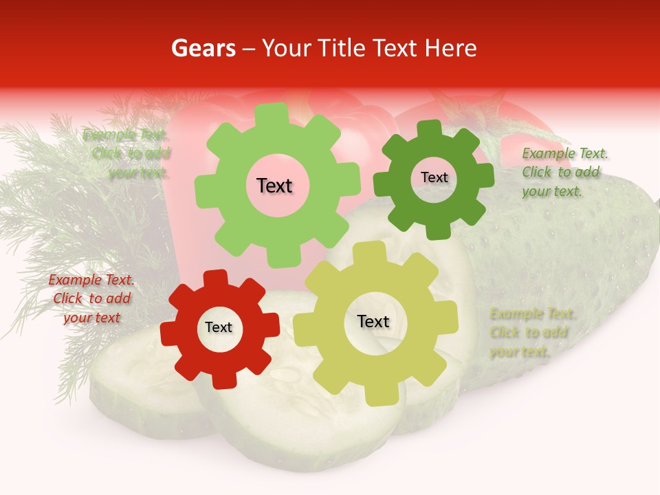 Cucumber Vegetarian Herb PowerPoint Template