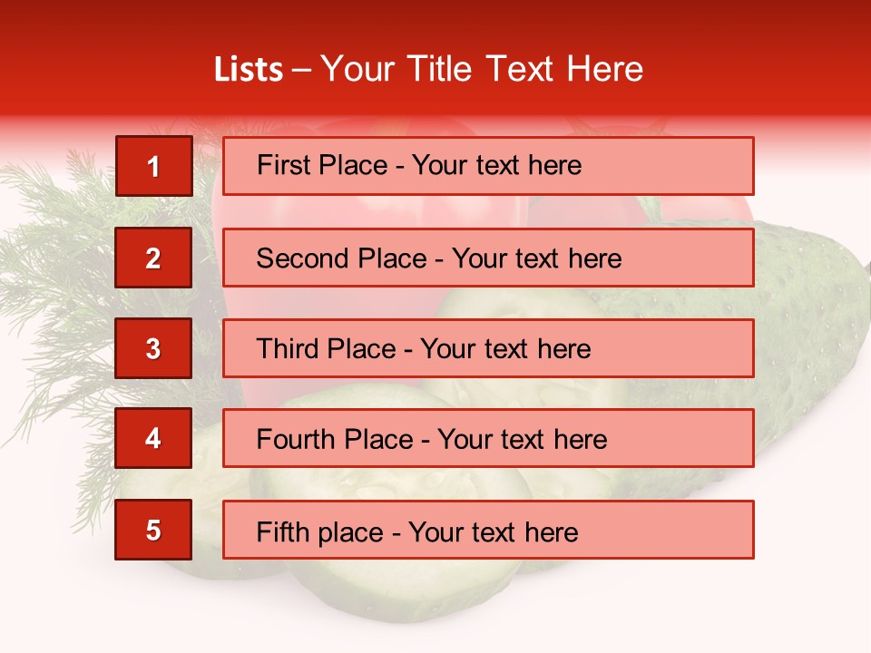 Cucumber Vegetarian Herb PowerPoint Template