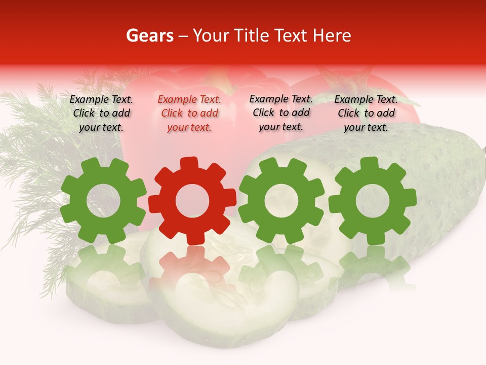 Cucumber Vegetarian Herb PowerPoint Template