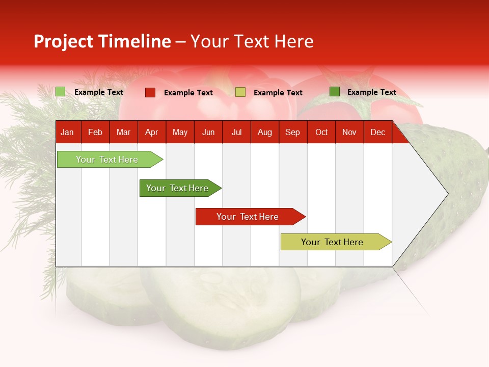 Cucumber Vegetarian Herb PowerPoint Template