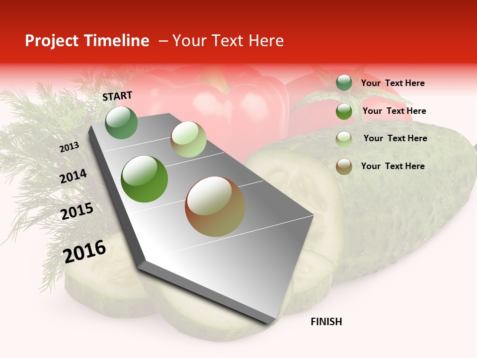 Cucumber Vegetarian Herb PowerPoint Template