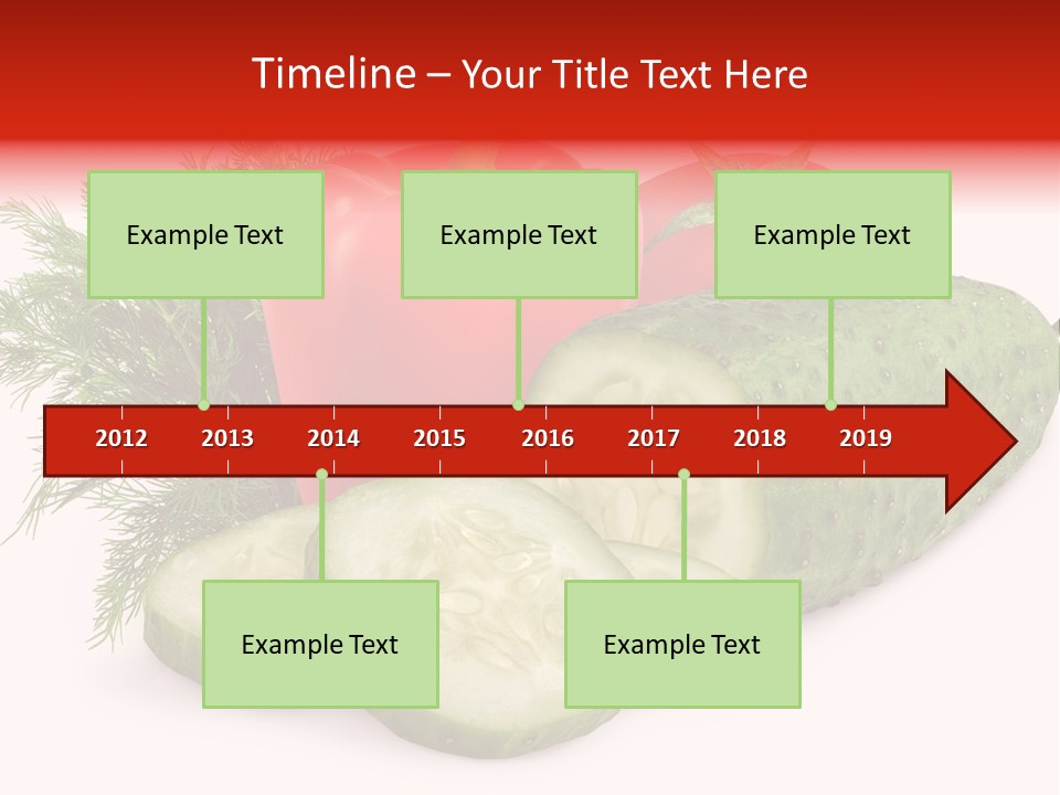 Cucumber Vegetarian Herb PowerPoint Template