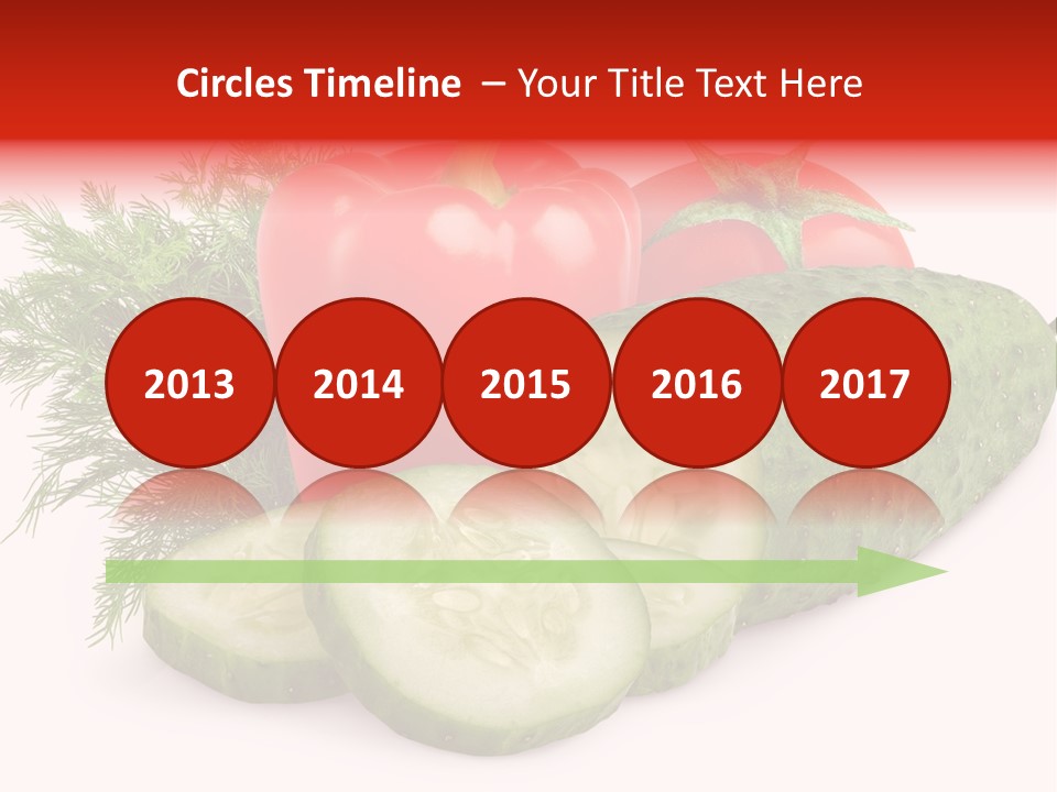Cucumber Vegetarian Herb PowerPoint Template