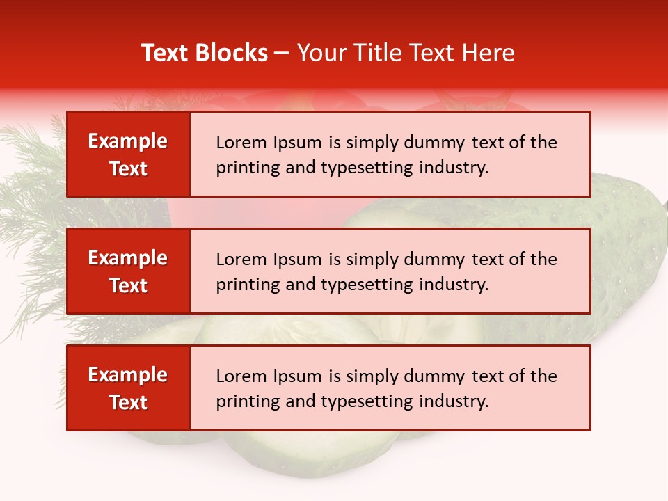 Cucumber Vegetarian Herb PowerPoint Template