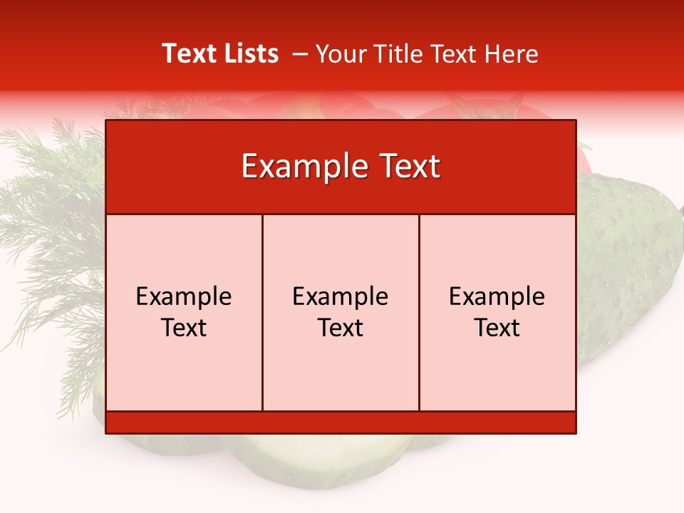 Cucumber Vegetarian Herb PowerPoint Template