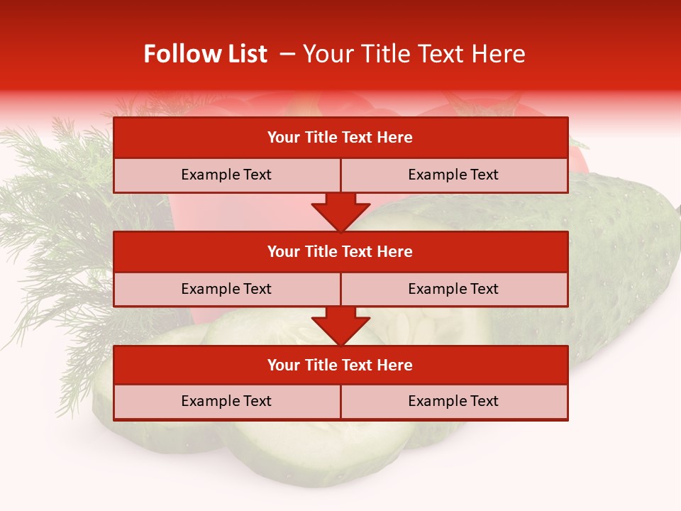 Cucumber Vegetarian Herb PowerPoint Template