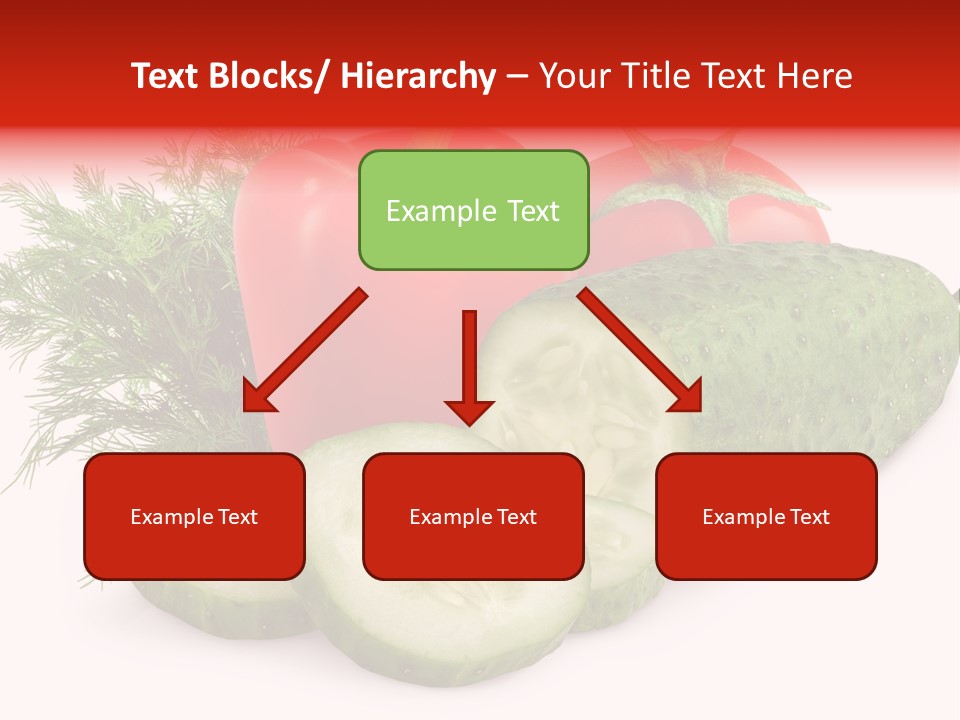 Cucumber Vegetarian Herb PowerPoint Template