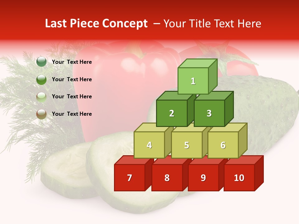 Cucumber Vegetarian Herb PowerPoint Template