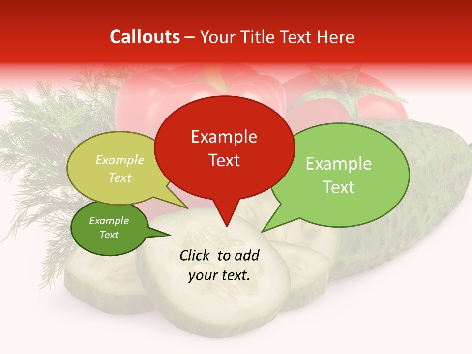 Cucumber Vegetarian Herb PowerPoint Template