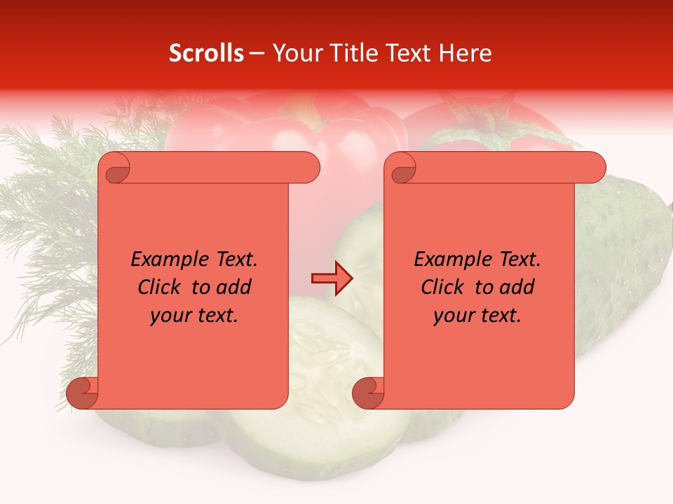 Cucumber Vegetarian Herb PowerPoint Template