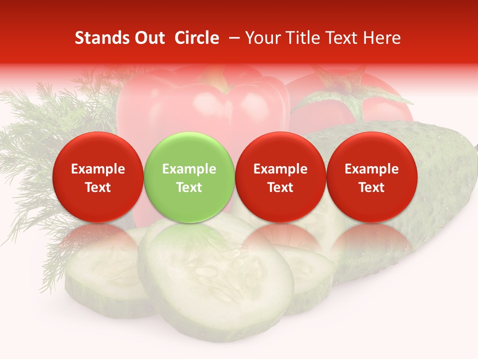 Cucumber Vegetarian Herb PowerPoint Template