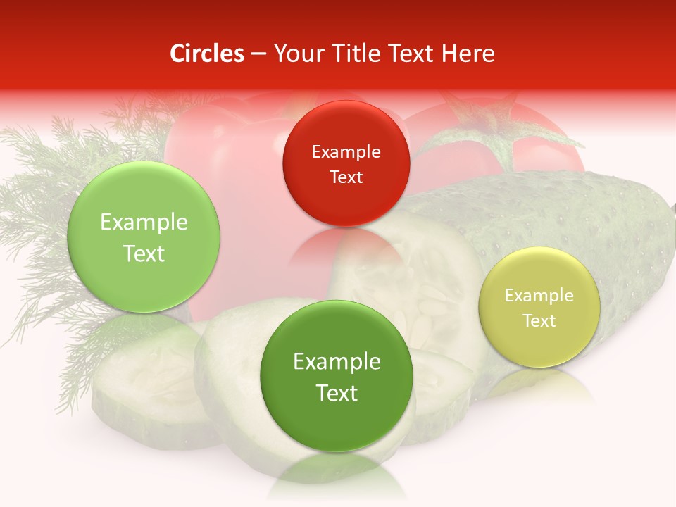 Cucumber Vegetarian Herb PowerPoint Template