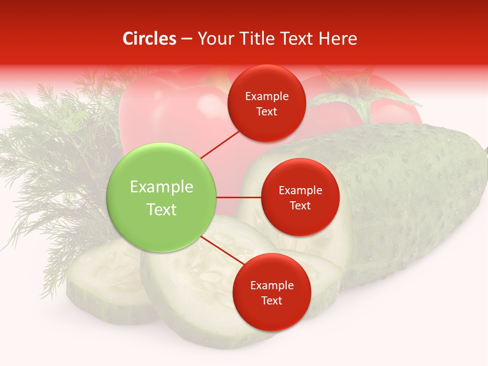 Cucumber Vegetarian Herb PowerPoint Template