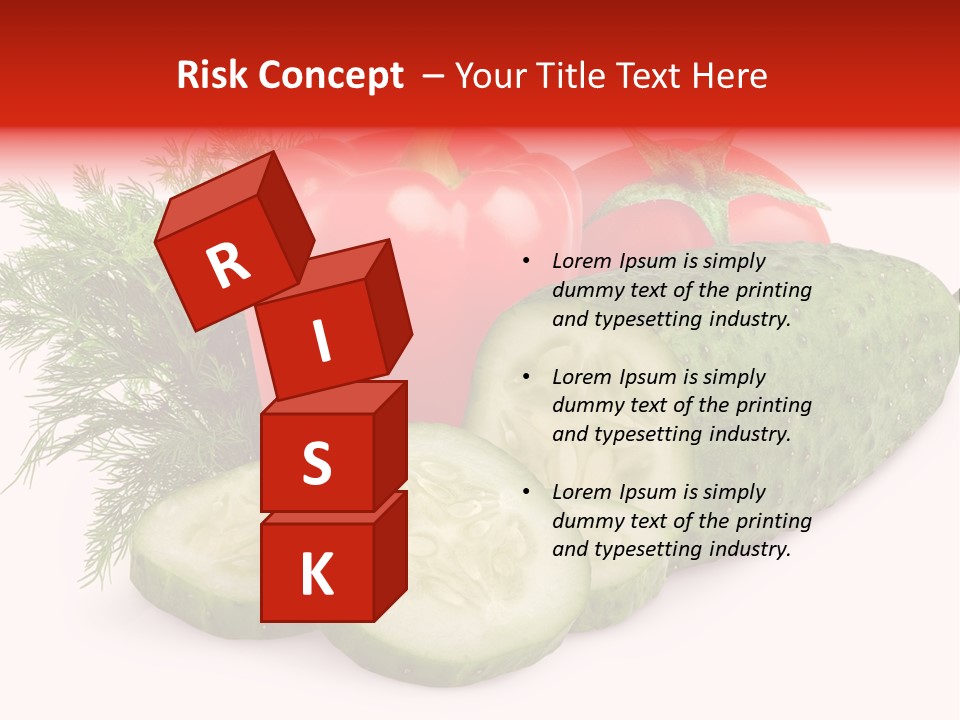 Cucumber Vegetarian Herb PowerPoint Template