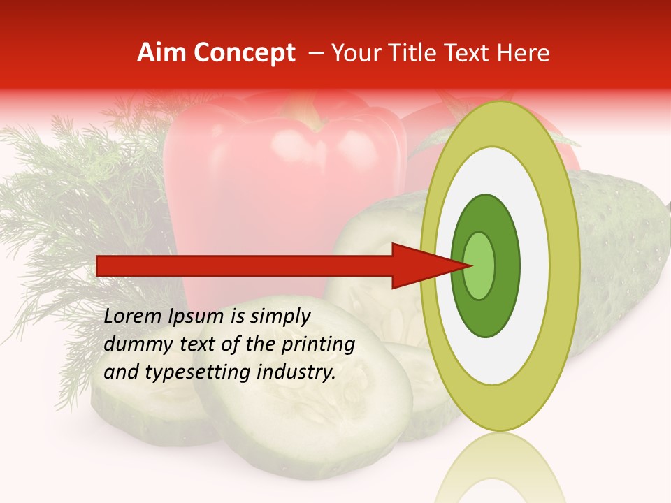 Cucumber Vegetarian Herb PowerPoint Template