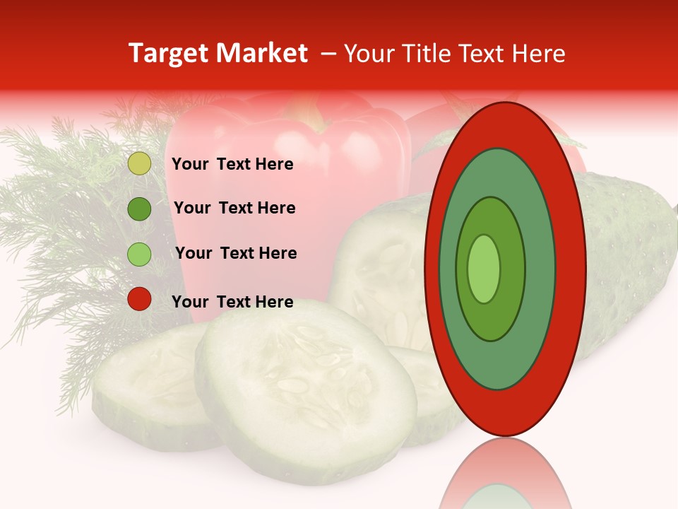 Cucumber Vegetarian Herb PowerPoint Template