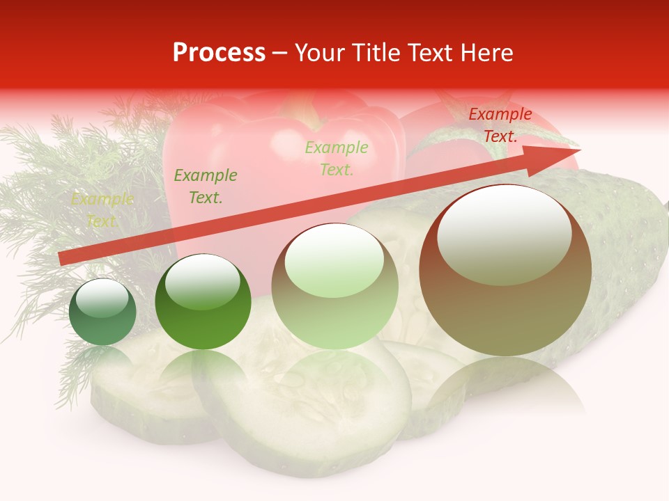 Cucumber Vegetarian Herb PowerPoint Template